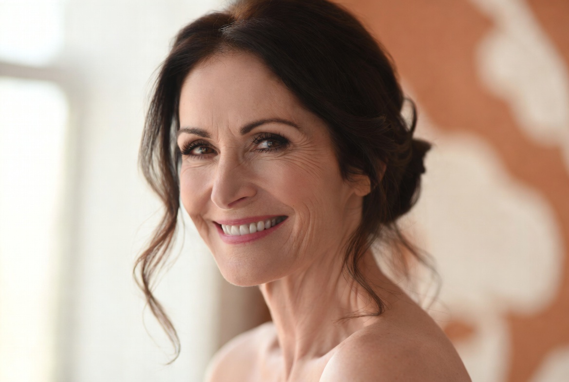 לקוחה רגועה ומחייכת